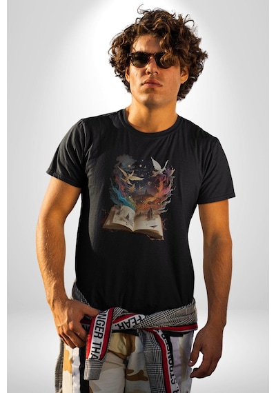 Hikaye Roman Kitabı Gerçekleşti Unisex Unisex Siyah Organik Baskılı T-shirt Penye Yüksek Kalite Siyah Hikaye Roman Kitabı Gerçekleşti Unisex Unisex Siyah Organik Baskılı T-shirt Penye Yüksek Kalite Siyah