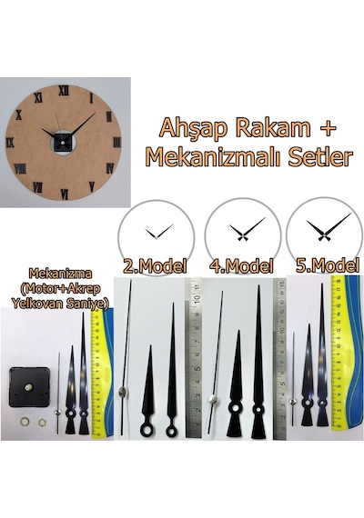 Duvar Saati Ahşap Rakamları Ahşap Saat Rakamı Saat Mekanizması (375214247) Ahşap