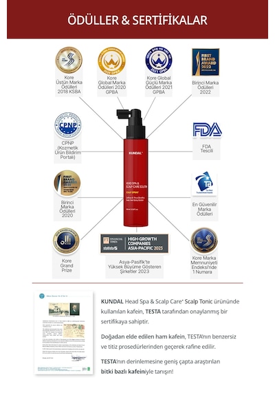 Kundal Scalp Kafein İçerikli Dökülme Karşıtı Saç Derisi Güçlendirici Tonik 100 ML