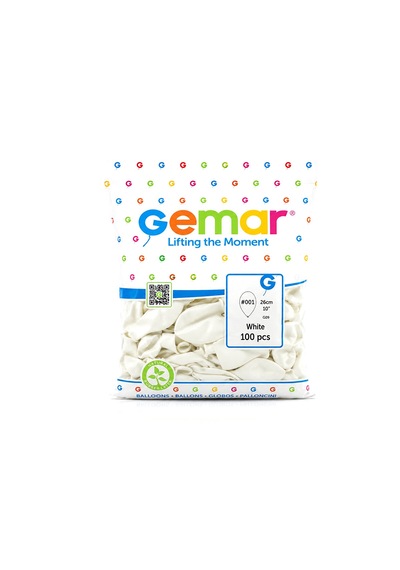 İç Mekan - Beyaz Balon 10 Inc - 26cm - 100pcs Çok Renkli