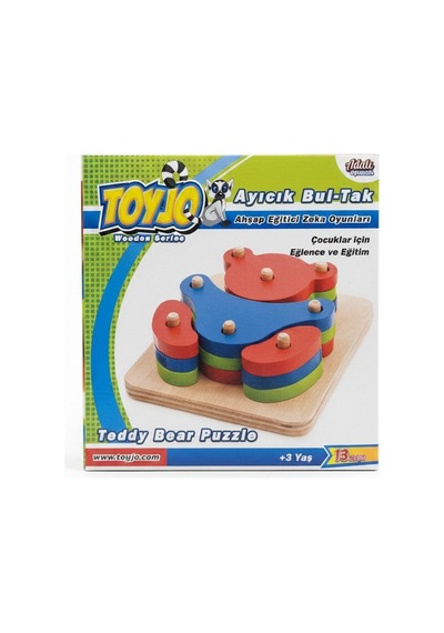 Ahşap Ayıcık Bul-tak Puzzle 13 Parça