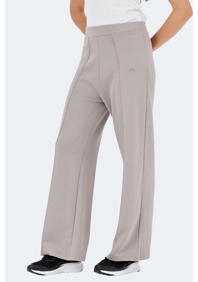 Slazenger Valentıno 2 Li Set Kadın Bol Paça Eşofman Altı Taş Gri - Vizon