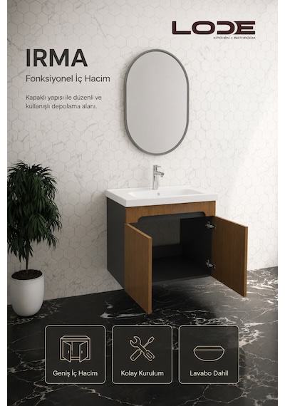 Lode Bath Irma Serisi Lavabolu Alt Banyo Dolabı, Kapaklı Banyo Alt Dolabı,seramik Lavabo Dahil 60 Cm Milolegna Lode Bath Irma Serisi Lavabolu Alt Banyo Dolabı, Kapaklı Banyo Alt Dolabı,seramik Lavabo Dahil 60 Cm Milolegna