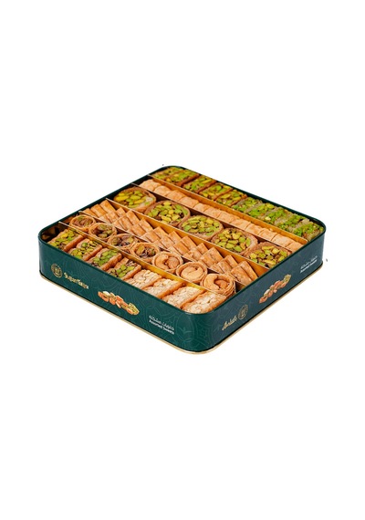 Al Sultan Sweets 6'lı Lezzet Koleksiyonu Karışık Baklava Metal Kutu 1 KG