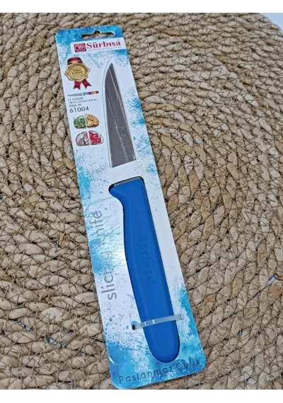 Sürmene 61004 Mutfak Bıçağı 9,50 Cm Koyu Mavi Çok Renkli