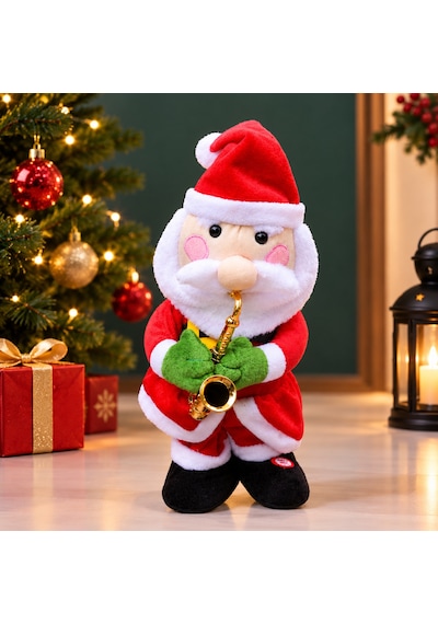 Saksafon Çalan Noel Baba Müzikli Dans Eden Noel Baba Yılbaşı Hediyesi Noel Hediyesi Chrıstmas Gıft