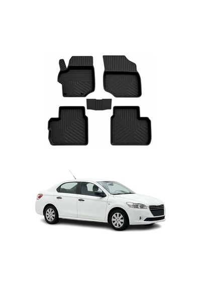 Peugeot 301 2013-2026 Uyumlu 4d Havuzlu Paspas Kauçuk Siyah 5 Parça