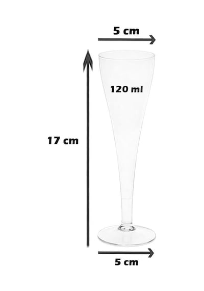 Mika Plastik Şampanya Bardağı - Flüt Kadeh 120 Ml 6'li