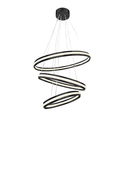 Meyra Modern 3'lü Led Halka 50 Cm Led Avize Myr-3h50-w150-mıx4578-546 Siyah