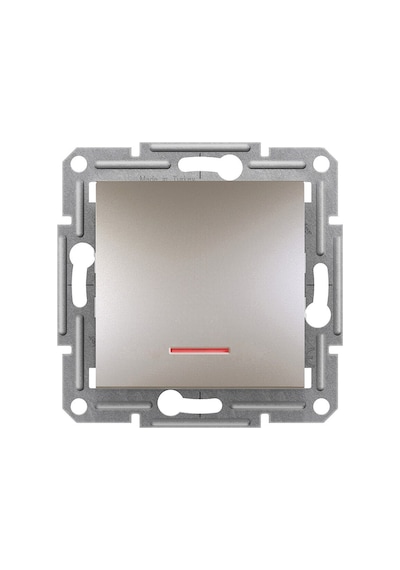 Schneider Asfora Plus Bronz Işıklı Liht Anahtar Çerçevesiz- EPH16
