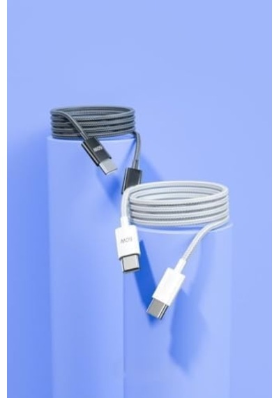 60w Type-c To Type-c Hızlı Şarj Ve Data Kablosu 1m Beyaz Az-b06ab