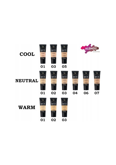 Matte Perfection Foundation - Natural 02 - Yoğun Kapatıcı Mat Fondöten Çok Renkli