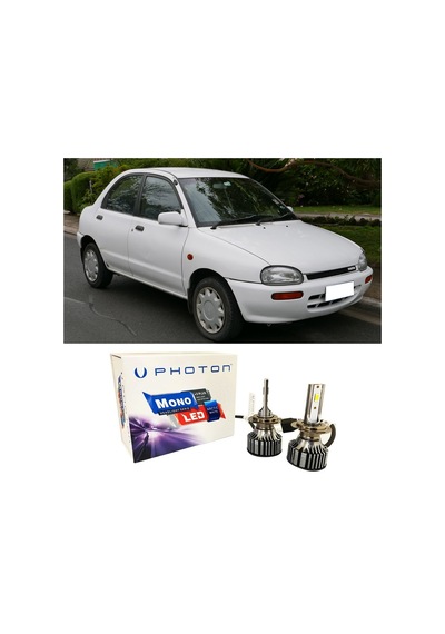 Mazda 121 Led Xenon Uzun + Kısa Far Ampulü H4 Mono Yeni Seri Beyaz