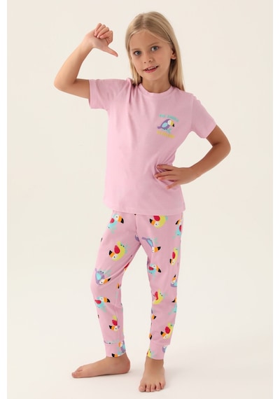 Rolypoly Jungle Mor Kız Çocuk Pijama Takımı 5274-43144 Rose