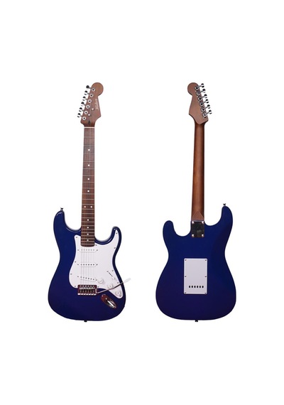 Midex Rph-30wbl Mavi Beyaz Gül Klavye Strat Kasa Sss Elektro Gitar Seti