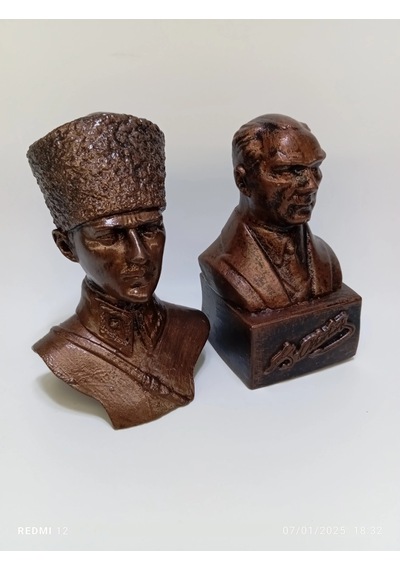 Tedi Sanat Mustafa Kemal Atatürk Büst Heykel 2li