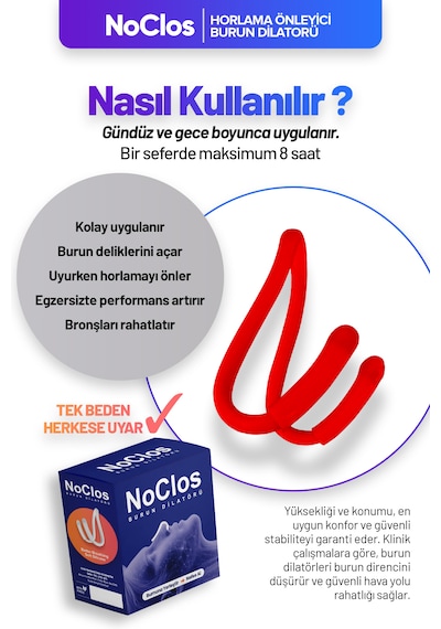 Noclos Nefes Açmayı Destekleyen Burun Dilatörü Mix
