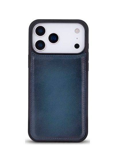 Bloomcase Mono Midnight Marine Apple iPhone Uyumlu 17 Pro Max/ 18 Pro Max 6.9" Hakiki Deri Magsafe Kılıf Lacivert