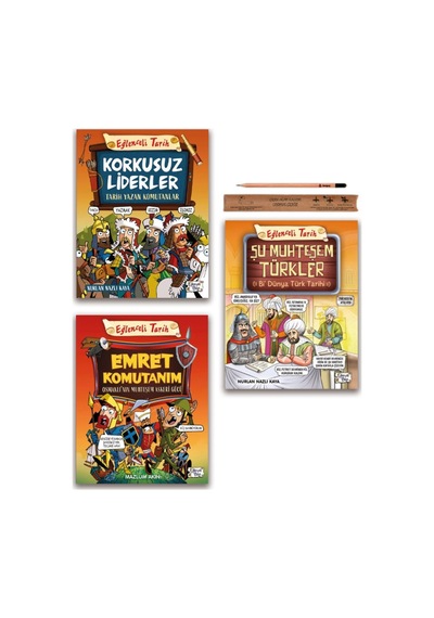 Eğlenceli Bilgi Şu Muhteşem Türkler - Korkusuz Liderler - Emret Komutanım Set 3 Kitap