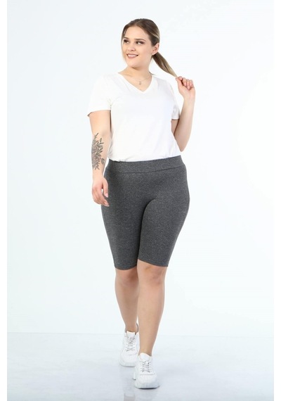 Myline Beli Lastikli Spor Tayt-1378 Gri