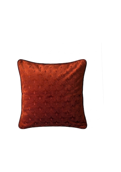 "palmira" Kadife Dokulu Kırlent Kılıfları - 45x45 Kiremit