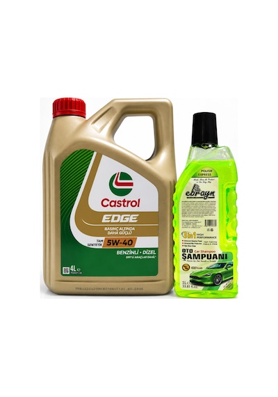 Castrol Edge DPF Motor Yağı 5W-40 4 L + Oto Şampuan 1000 ML