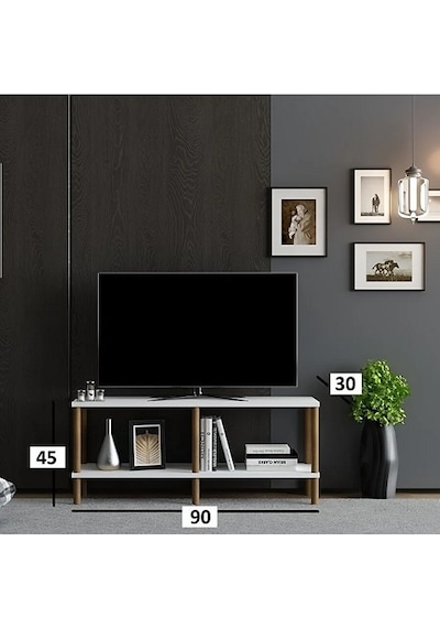 Tv Sehpası Şota Beyaz 90 Cm