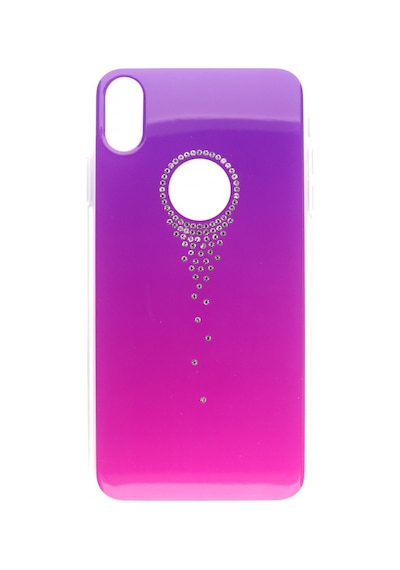 Apple Uyumlu iPhone   Comma Xs Max Taşlı Seri Arka Koruma Kılıf Rose Gold