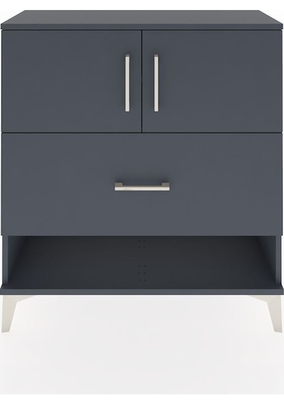 Arges Şifonyer 2 Raflı Tek Çekmeceli 2 Kapaklı 88x30x96 Antrasit-antrasit Antrasit Arges Şifonyer 2 Raflı Tek Çekmeceli 2 Kapaklı 88x30x96 Antrasit-antrasit Antrasit