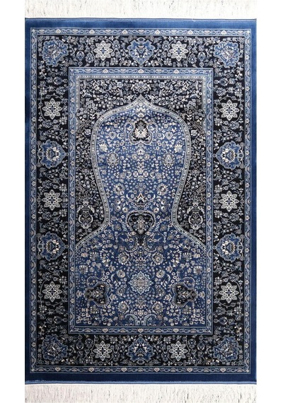 Lale Mihrap Seccade Ultra Lüks % 100 Modal, Sık Dokuma Halı Seccade- Saks Mavi 80x120 Cm Çok Renkli Lale Mihrap Seccade Ultra Lüks % 100 Modal, Sık Dokuma Halı Seccade- Saks Mavi 80x120 Cm Çok Renkli