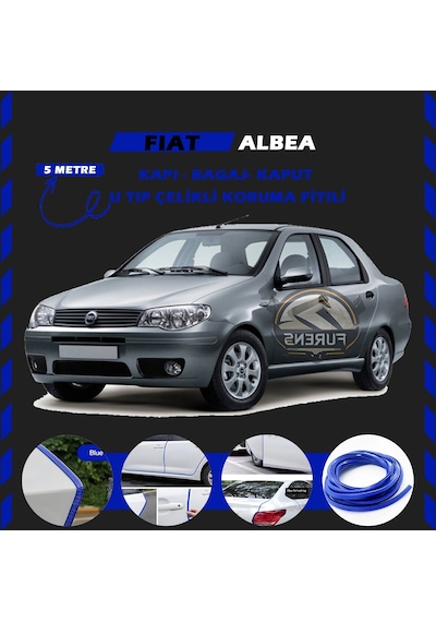 Fiat Albea Oto Araç Kapı Koruma Fitili 5metre Parlak Mavi Renk