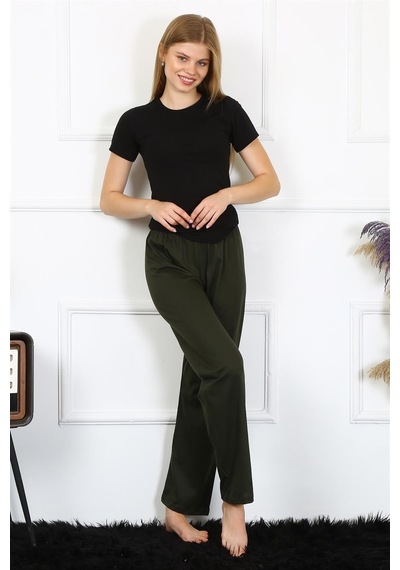 Akbeniz Kadın Pamuklu Tek Alt Pijama 27497 - M Haki