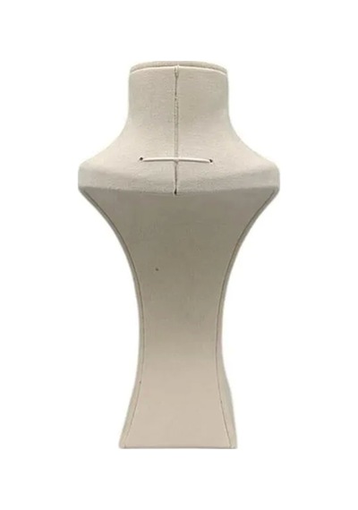 Yerli Üretim Lüx Model Sardunya Kumaş Krem Renk Boy 28cm Kolye Takı Sergileme Mankeni Çok Renkli