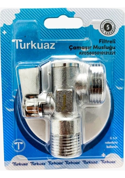 Turkuaz 3/8'' Filtreli Ara Musluk krom