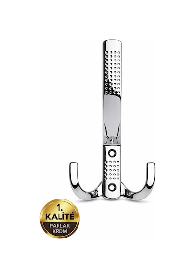 10 Adet Noktalı Metal Vestiyer Askısı Parlak Krom Portmanto Dolap Elbise Askılığı Şık Mobilya Askı Gümüş