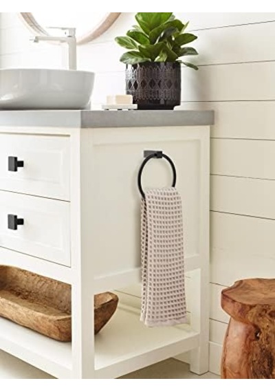 Amerock Havlu Halkası 6 1/2 İnç 165 Mm Mat Siyah Anıt Havlu Tutucu Banyo Donanımı Banyo Aksesuarları