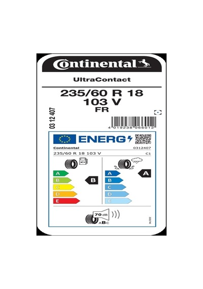 Continental 235/60 R18 103v Fr Ultracontact Yaz Lastiği 2026