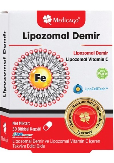 Medicago Liposomal Iron 30 Kapsül