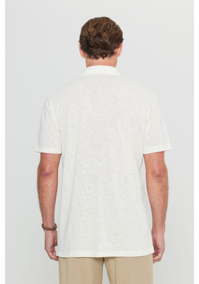 AC&Co / Altınyıldız Classics Erkek Bej Pamuklu Comfort Fit Rahat Kesim Klasik Yaka Örme Gömlek Bej