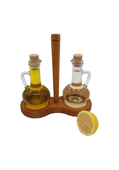 Saplı 2'li Yağdanlık Set