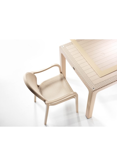 Tropic 6'lı Bahçe Masa Sandalye Seti Cappuccino Tropic 6'lı Bahçe Masa Sandalye Seti Cappuccino
