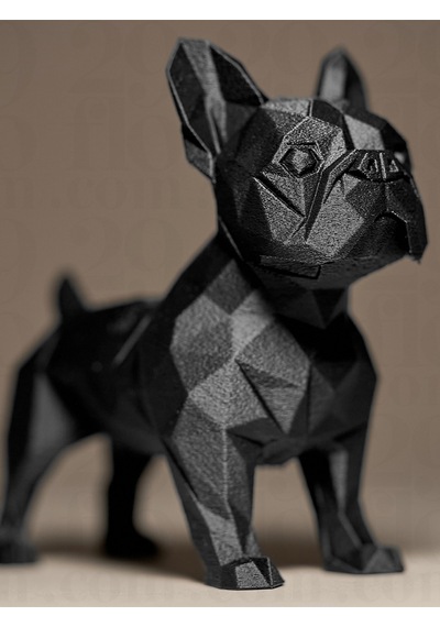 Modern Geometrik French Bulldog Biblo - Dekoratif Köpek Figürü Heykelcik