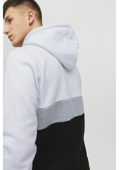 Jack & Jones Erkek Sweat 12233959 Beyaz-siyah Beyaz - Siyah
