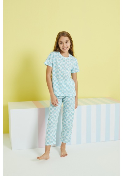 Siyah İnci Örme Pijama Takım 24107084 Çok Renkli
