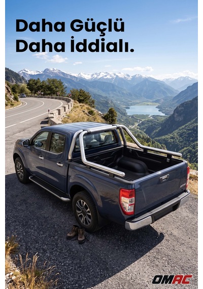 Mercedes X-class 2017-2026 Uyumlu Araca Özel Kobra Ø76mm Rollbar Krom