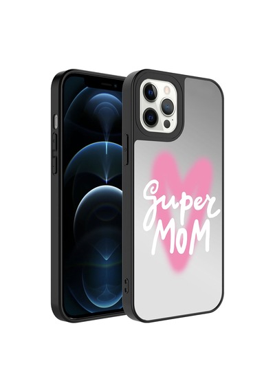 Apple Uyumlu iPhone 12 Pro Max Kılıf Aynalı Desenli Kamera Korumalı Parlak Zore Mirror Kapak