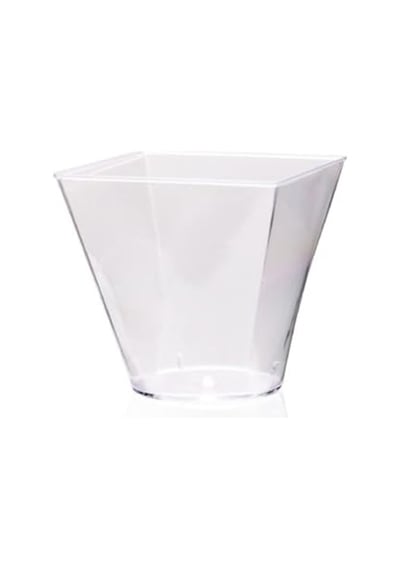 Beysüs Kübik Prizma Kase Mika Plastik Şeffaf Kapaklı Sunum Kabı 8 Lü 120 Cc Diğer