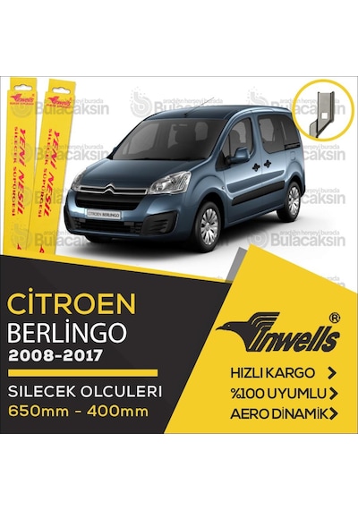 Citroen Berlingo Muz Silecek Takımı 2008-2017 İnwells