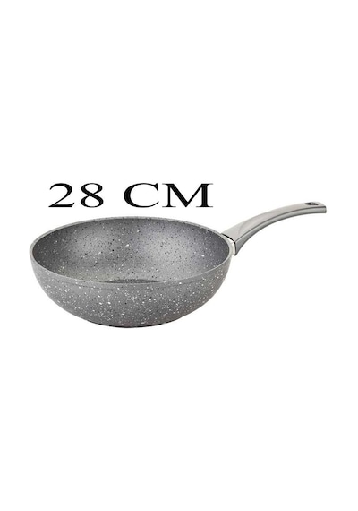 Oms Granit Wok Tava 28x9 Cm Gri