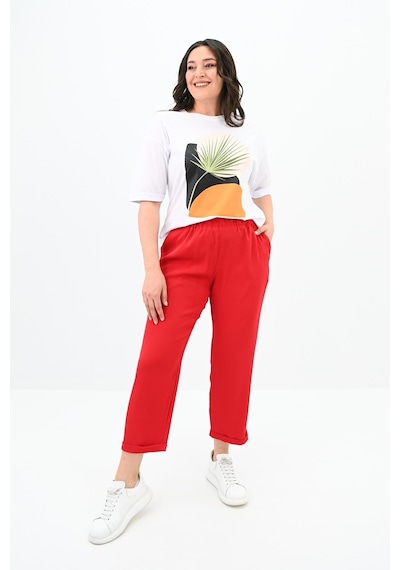 Kadın Büyük Beden Baskı Detaylı T-shirt Takım 8105-24 001